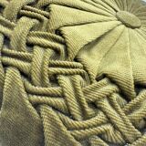 Vintage velvet round cushion