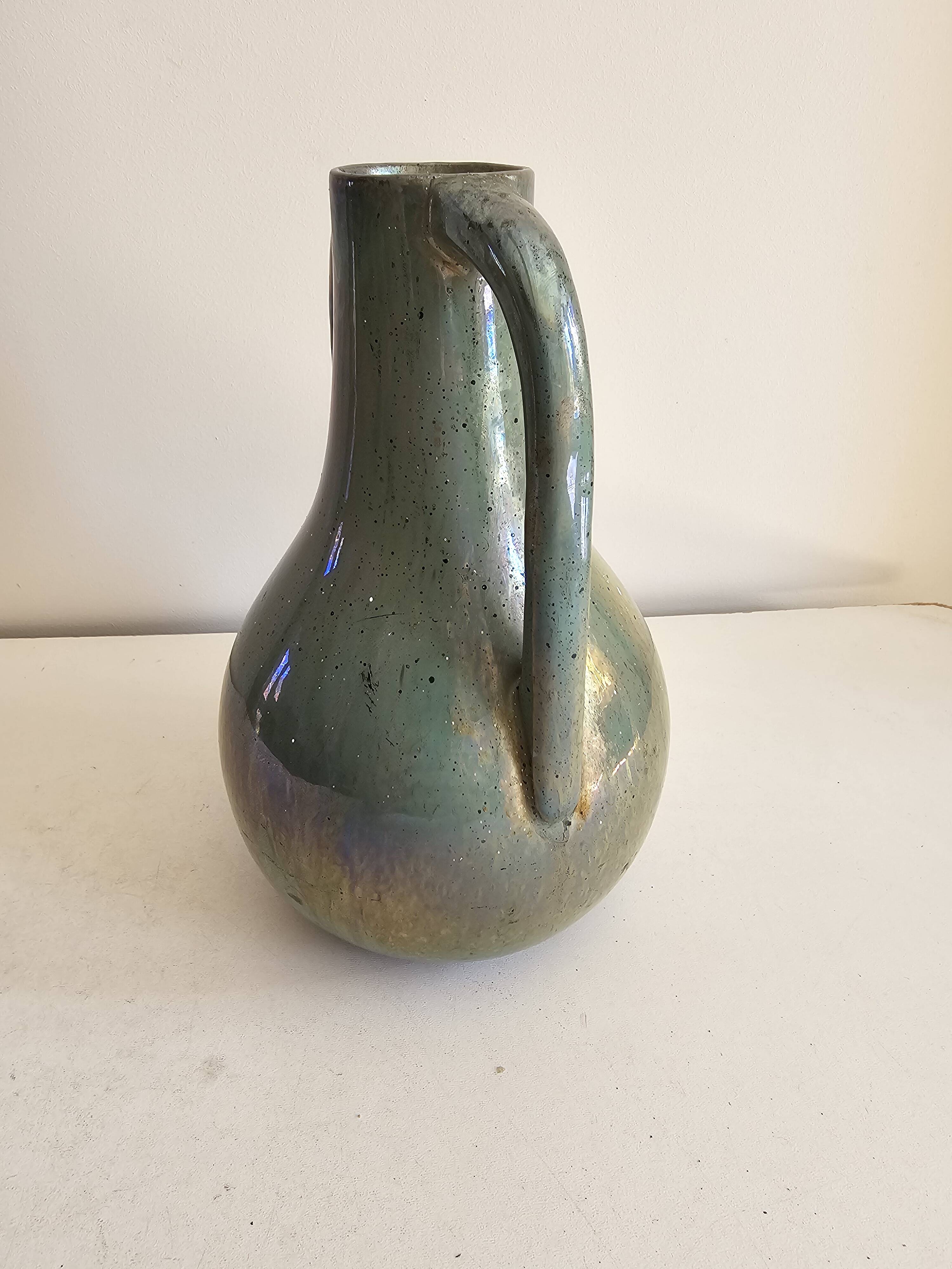 Vase Grès flammé de Rambervillers Alphonse Cytère Unis France Années 30's