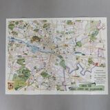 Beautiful map / Poster of Glasgow 1960's