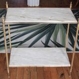 Marble and brass console/shelf