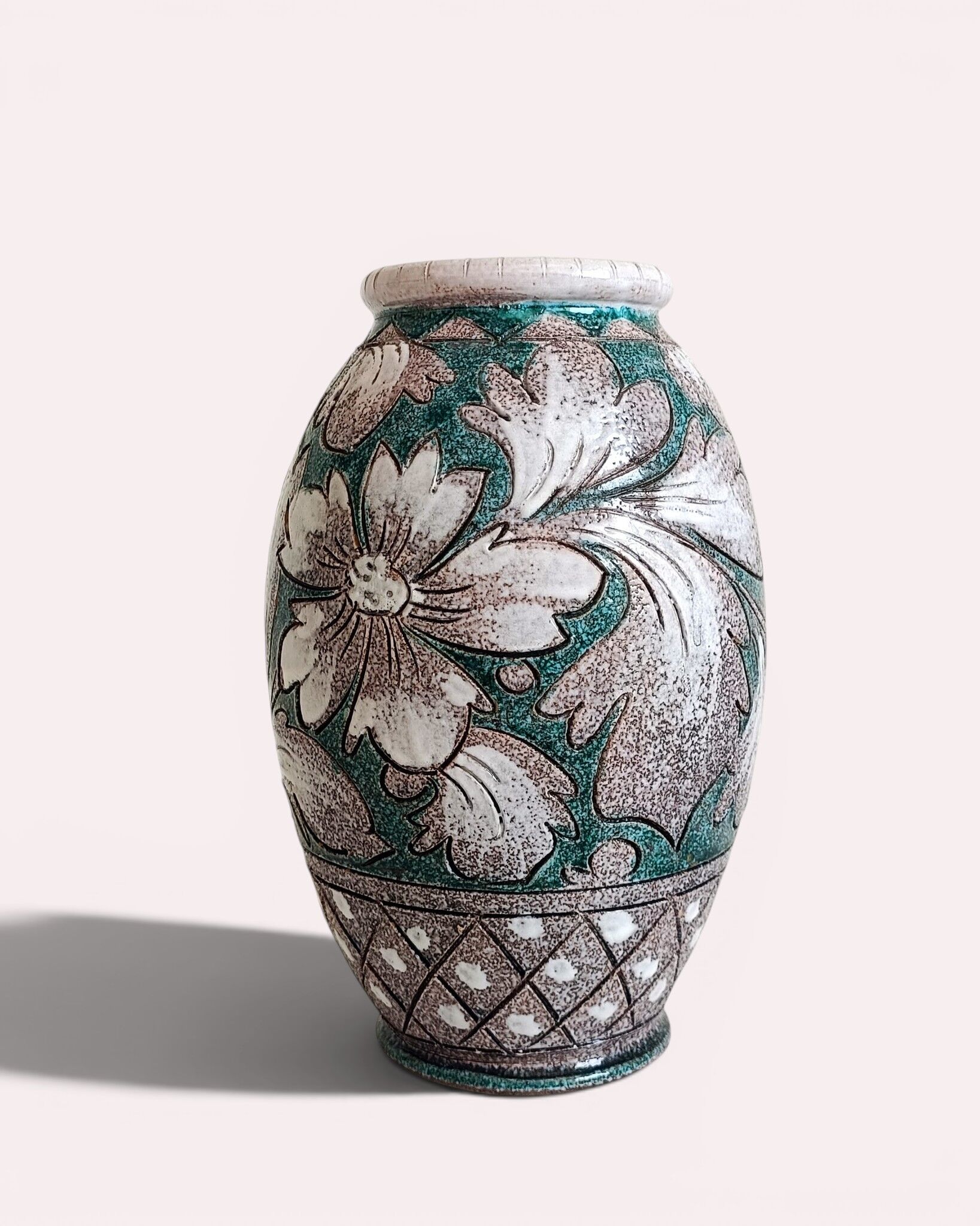 Mid-Century Italian Fratelli Fanciullacci Ceramic Vase, Signed, Tuscany, 1950s