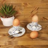 Duo of porcelain egg cups