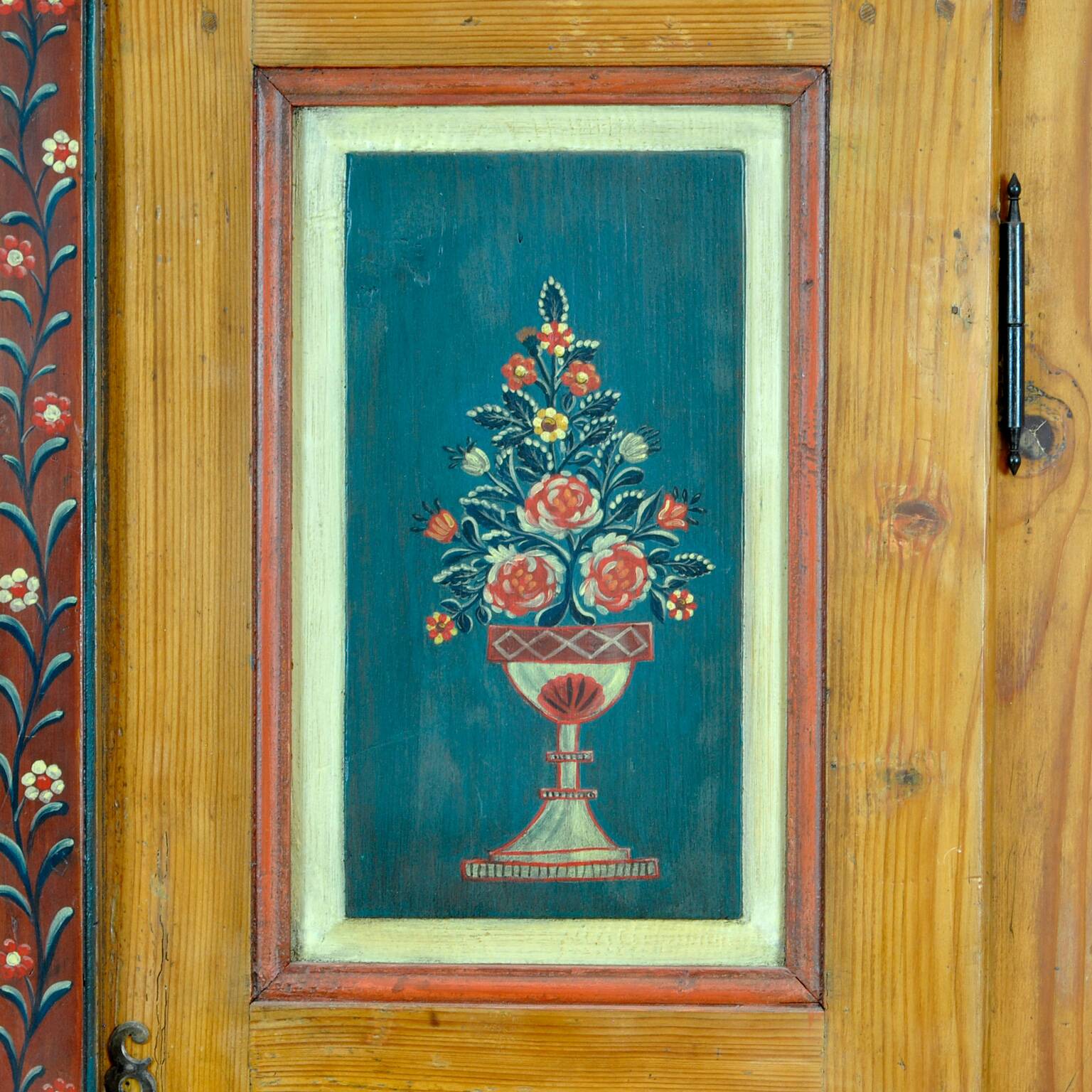 Antique German Hand Painted Cabinet, circa 1850