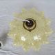 Suspension et son opaline clichy couleur  paille / blanc
