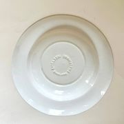 Set of six English deep plates, made of ironstone ceramic, floral patterns.