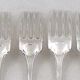 Christofle Cluny, 8 table forks, 20.5 cm, silver-plated metal, excellent condition.
