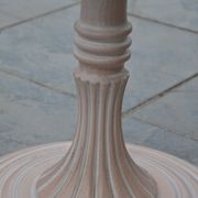Petite table basse ronde travertin/bout de canapé années 80/90