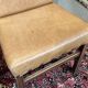 Set of 4 English beech chairs with faux leather from the 1980s.