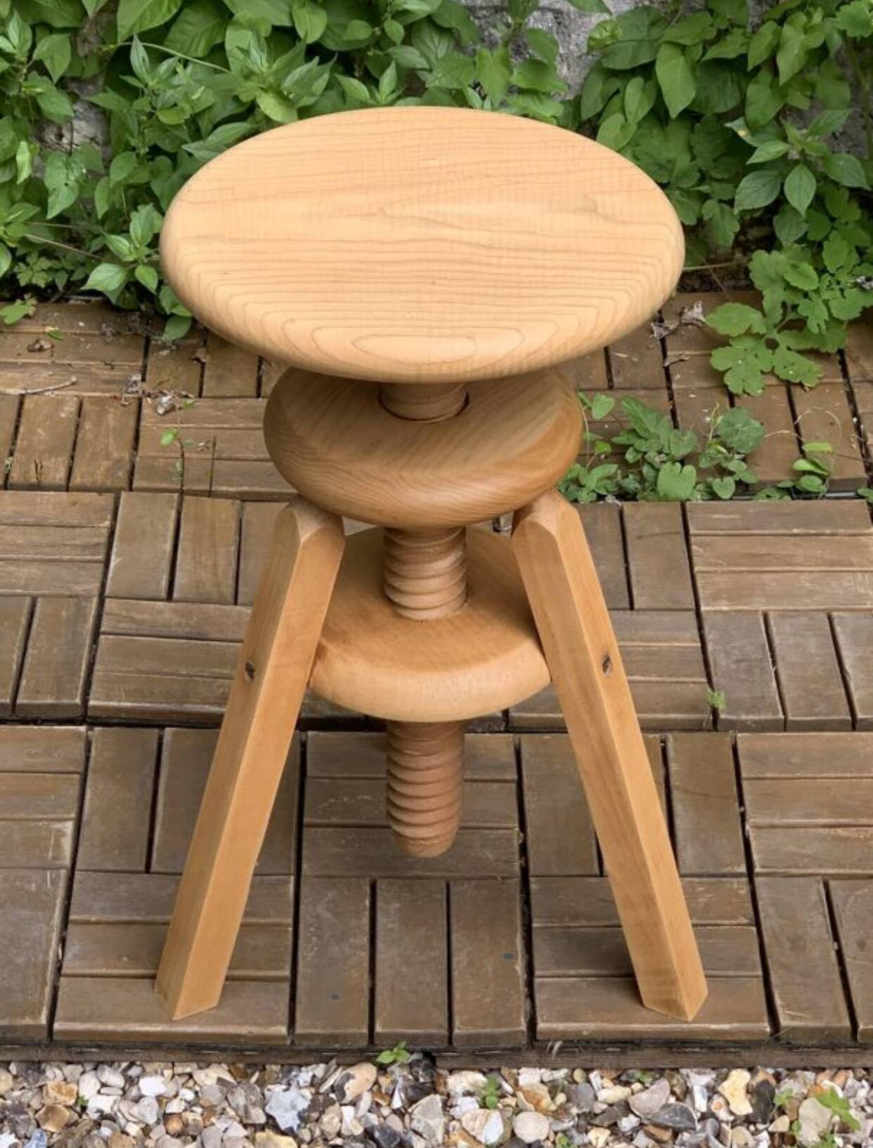 Tripod screw workshop stool 1950
