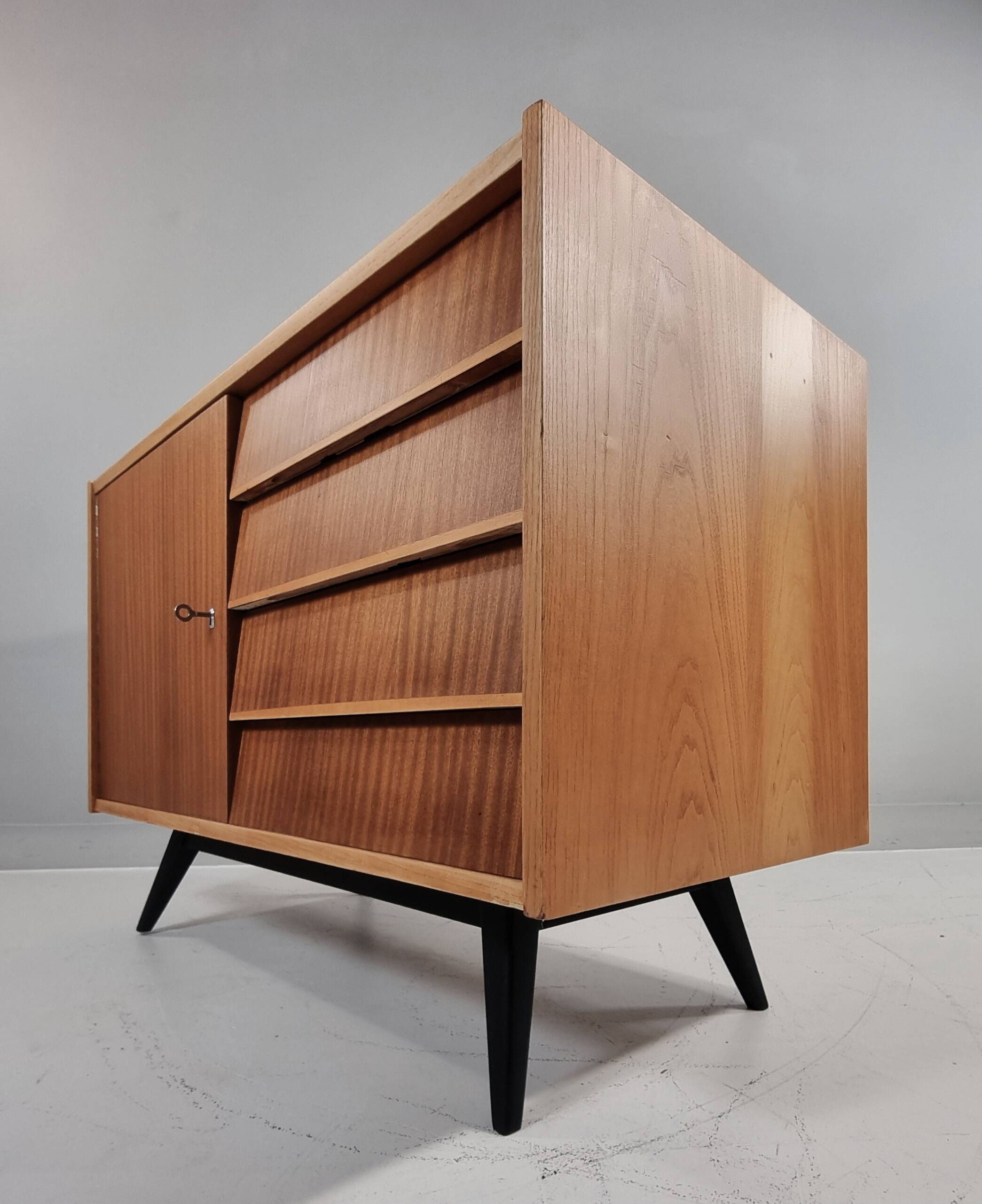 Vintage commode in ash, 1970s