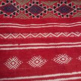 Red Berber kilim handmade carpets 200x118cm