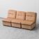 Set 3 poltrone modulari tessuto a quadretti beige anni ’70 vintage modernar