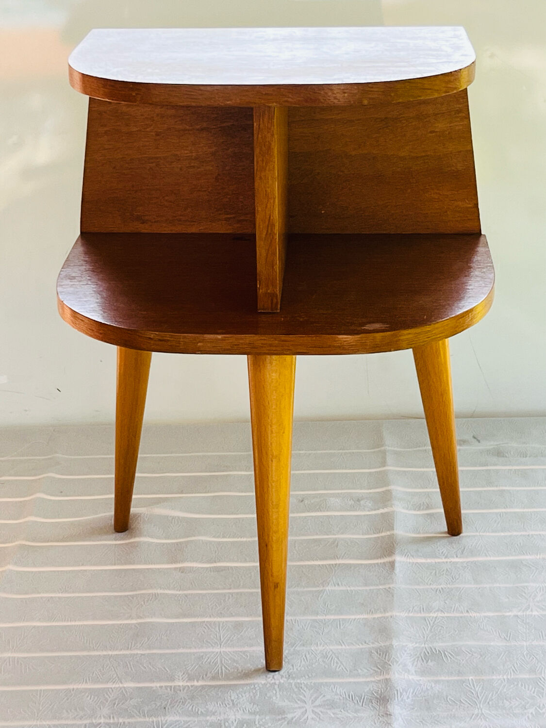 Vintage tripod bedside table