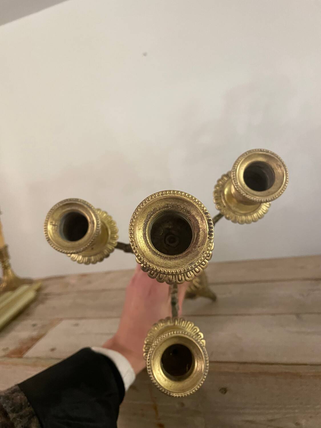 Napoleon III style bronze candelabra