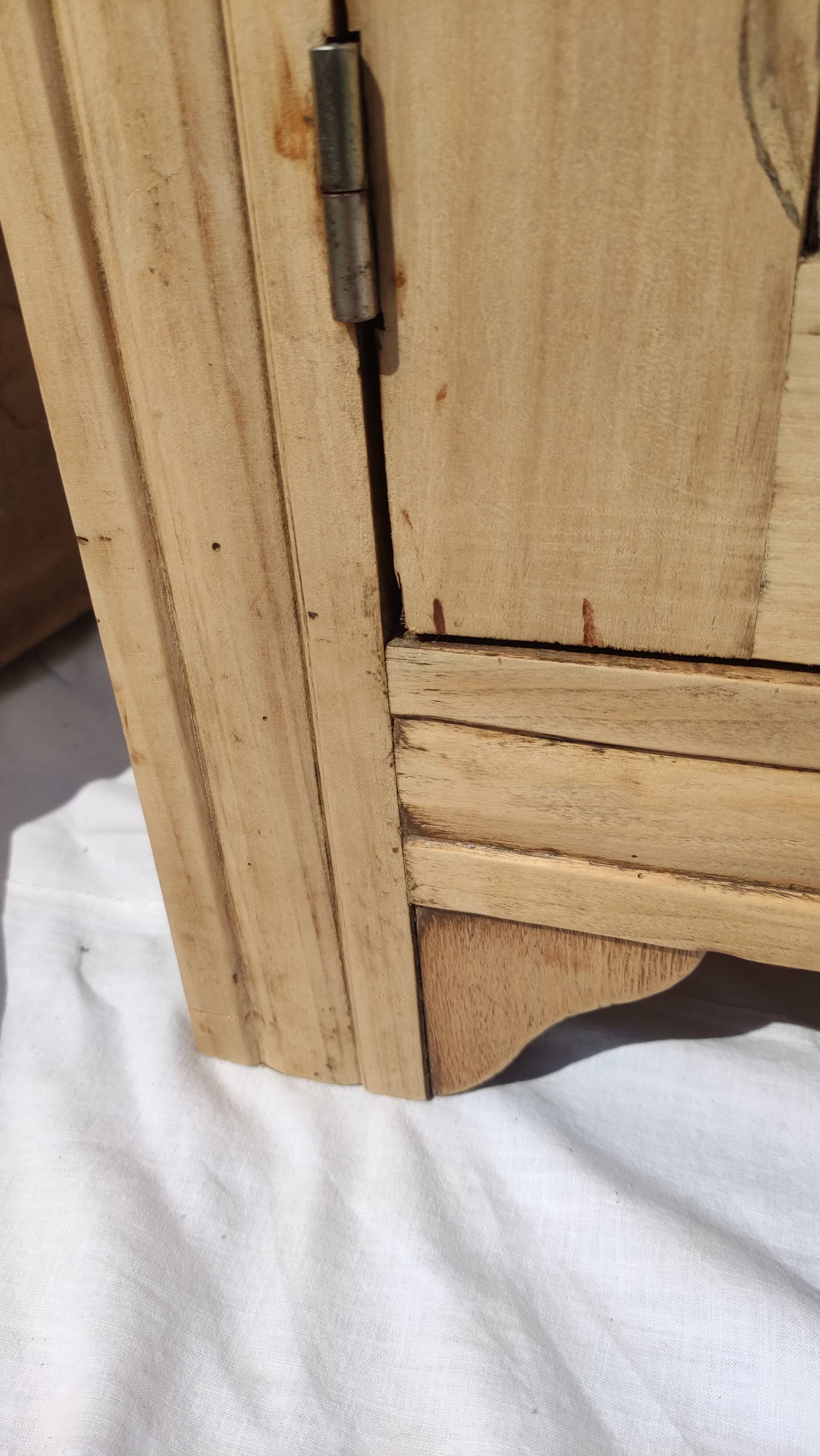 Parisian wardrobe in raw wood