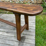 Vintage farmhouse bench in solid oak