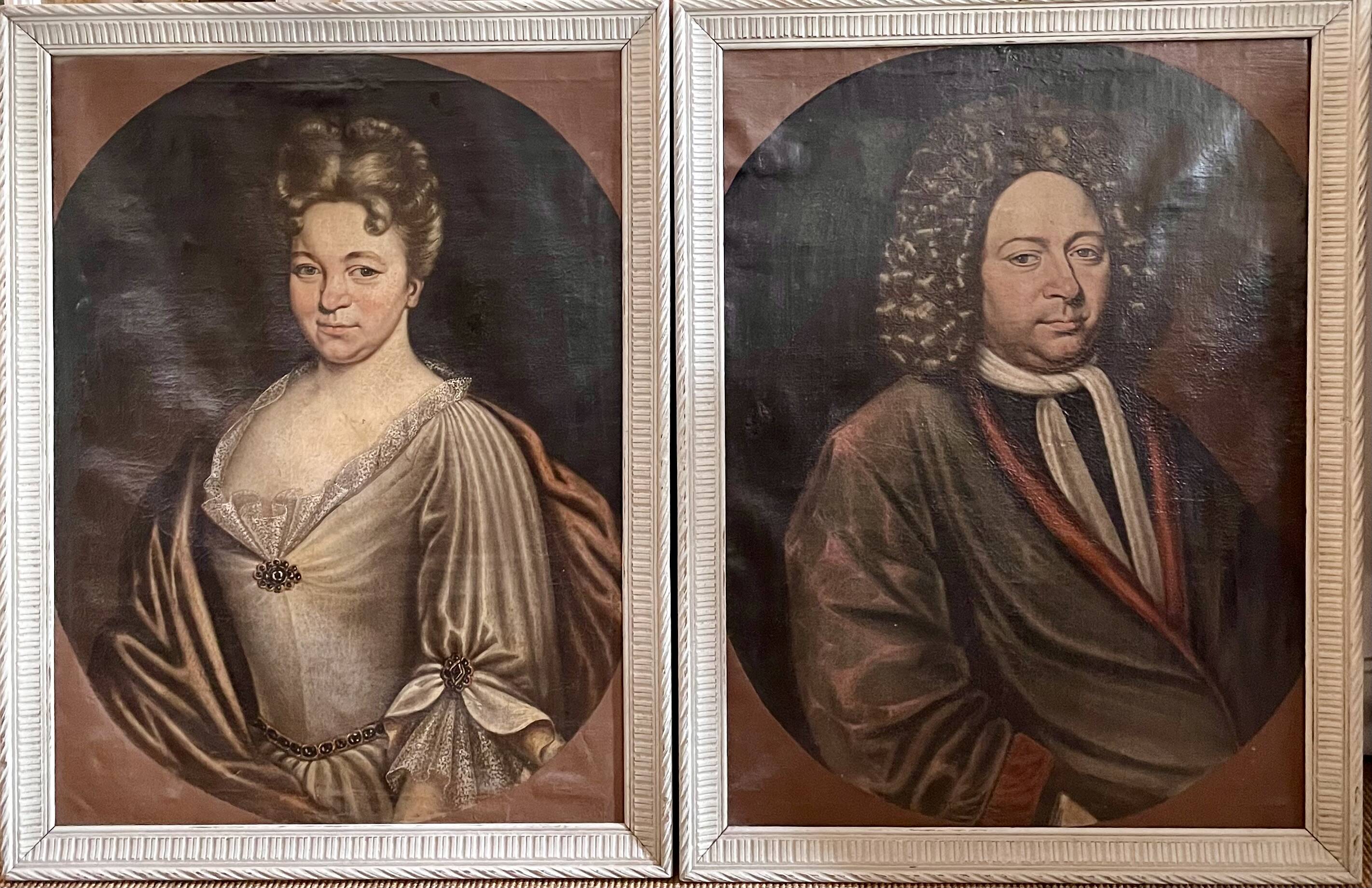 Pair of portraits from the early 18th century