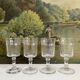 4 Baccarat cut crystal port wine glasses, similar to Chica model