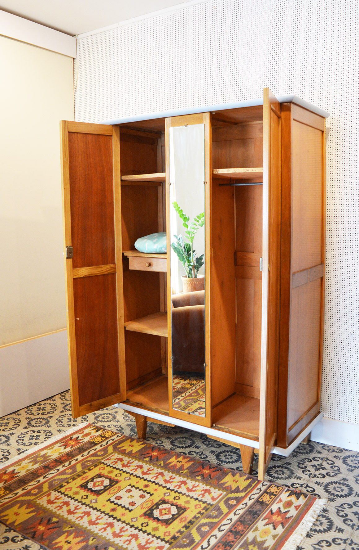 Blond wood wardrobe 60s