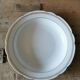 Round dish in Bavaria Porcelain, White and Gold