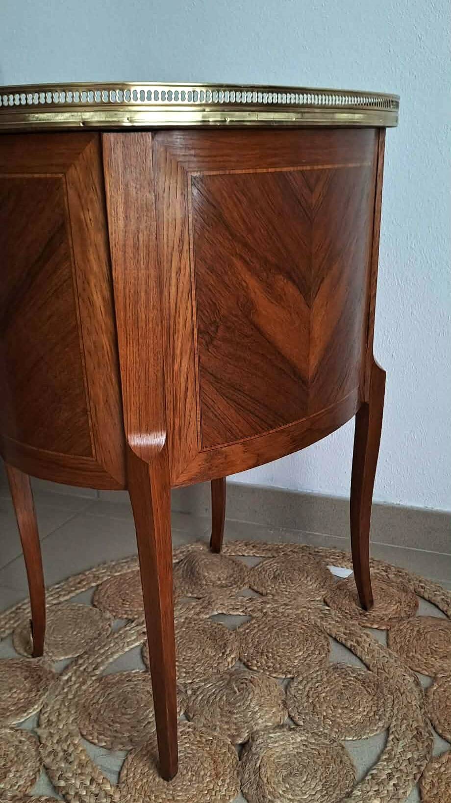 Louis XVI style marquetry bedside table