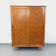 Vintage oak wardrobe from the 1960s.