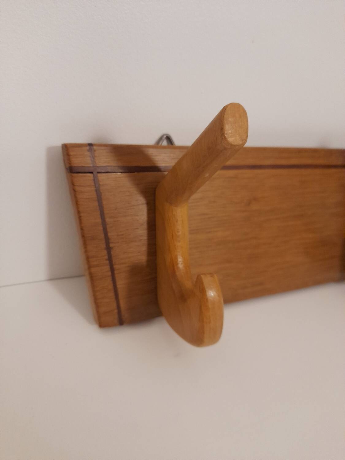 Pretty trapezoidal coat hook from the 60s