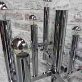 Standing chrome lamp uplight with 8 points of light
