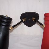 Double metal wall sconce from the 1950s