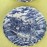 Série de 8 assiettes à dessert Myott « Royal Mail » – faïence du Staffordshire