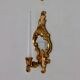 Pair of vintage brass wall lights with mirror