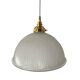 Vintage pendant lamp in electrified prismatic glass with new