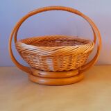 Rattan cut fruit basket 60s