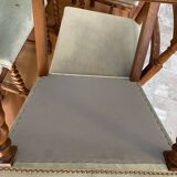 Six turned wooden chairs