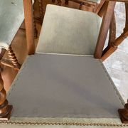 Six turned wooden chairs