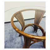 Vintage dining table rattan