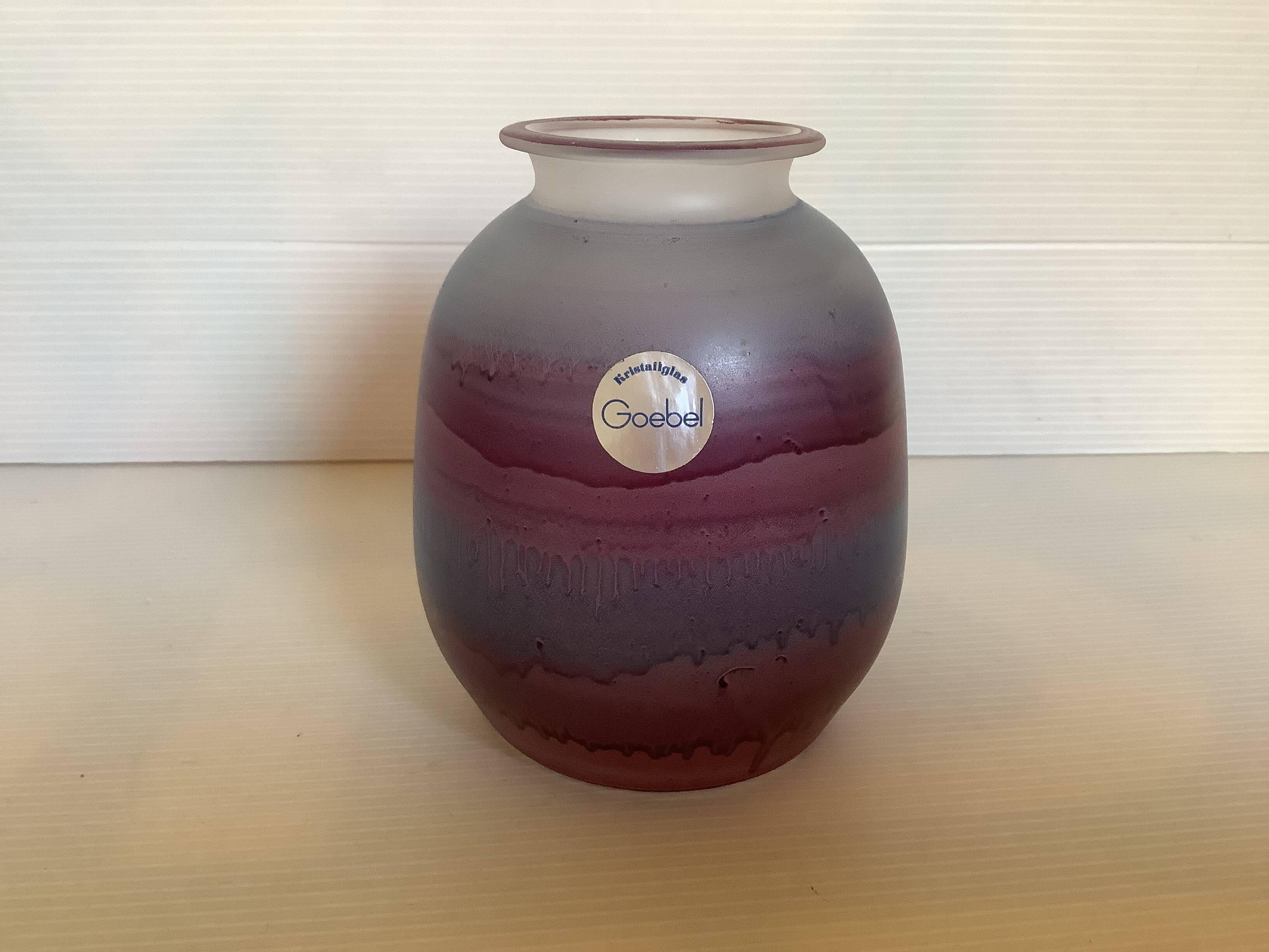 Vase Goebel kristaliglas mauve violet
