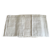 Duvet and pillowcases modernist reserve set from the 1950s in new-old linen canvas.