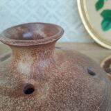 Vase pique flower in sandstone signed Vallauris vintage