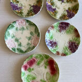 Assiettes à dessert en barbotine