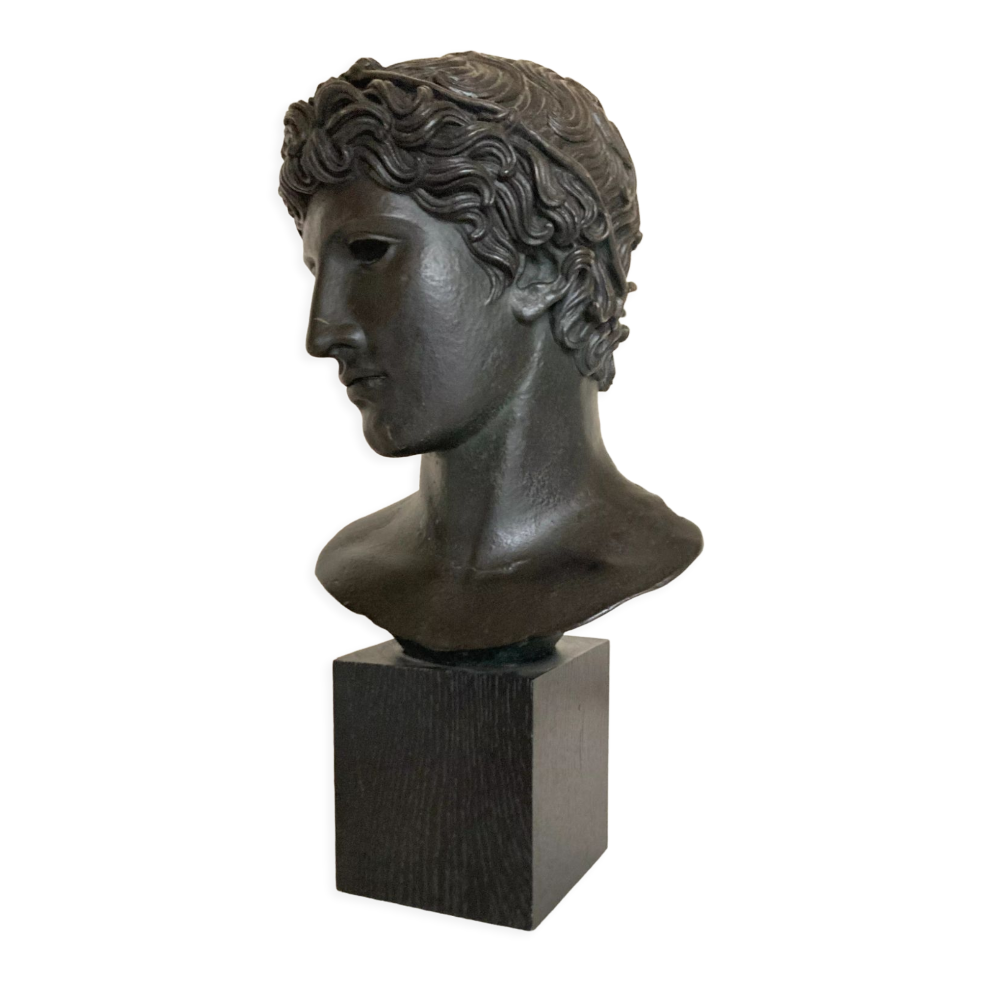 Athlete's head winner Greco Roman antiquities Louvre Museum