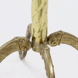 Italian Free Standing Solid Brass Coat Rack 1950s