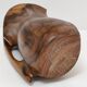 Sculptural pitcher olive wood design 60s