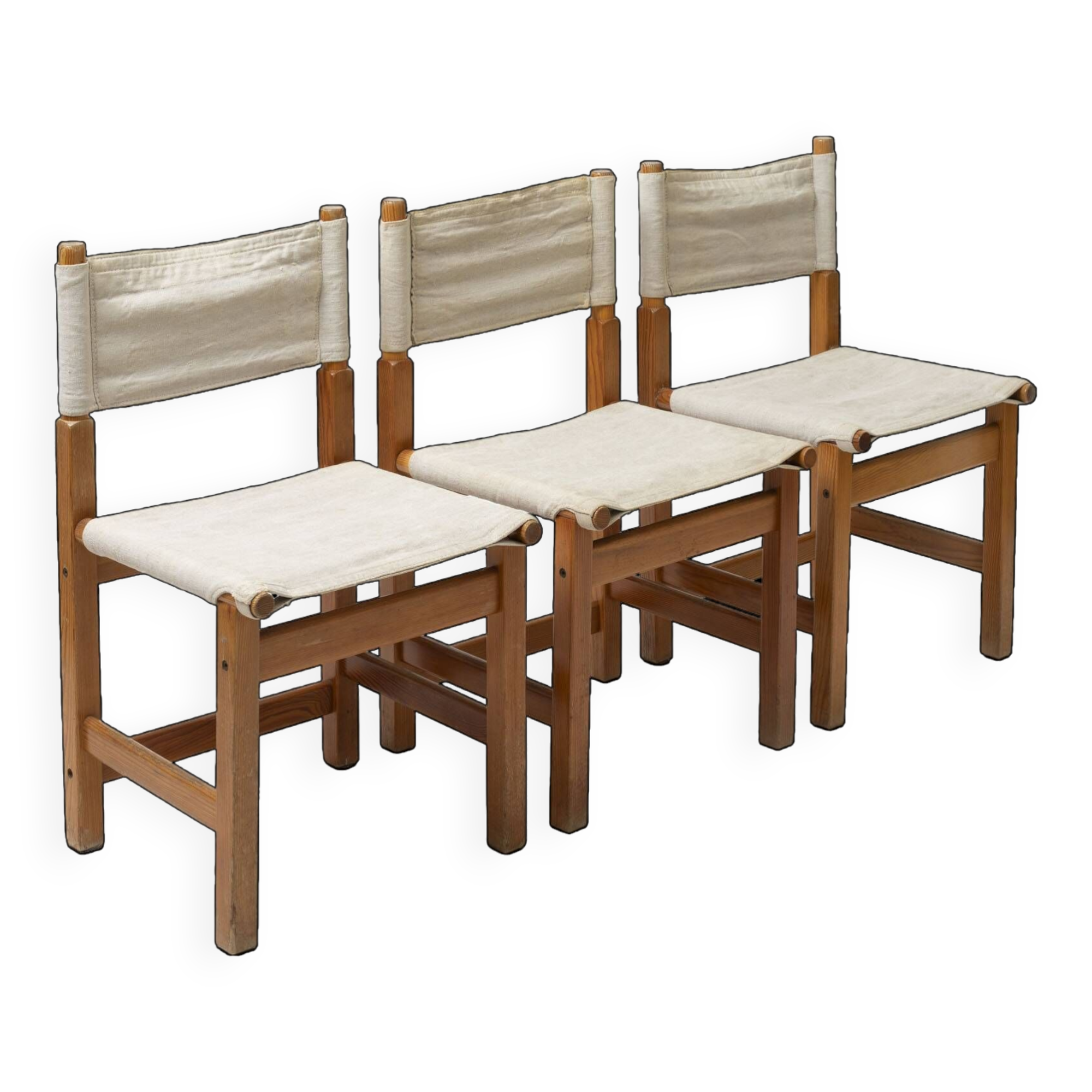 Set of 3 rare dining chairs 'Kotka' by Tomas Jelinek for Ikea, 1980s