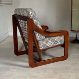 Armchair sleigh vintage 70s