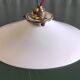 Opaline lampshade with brass claw, mid-20th century
