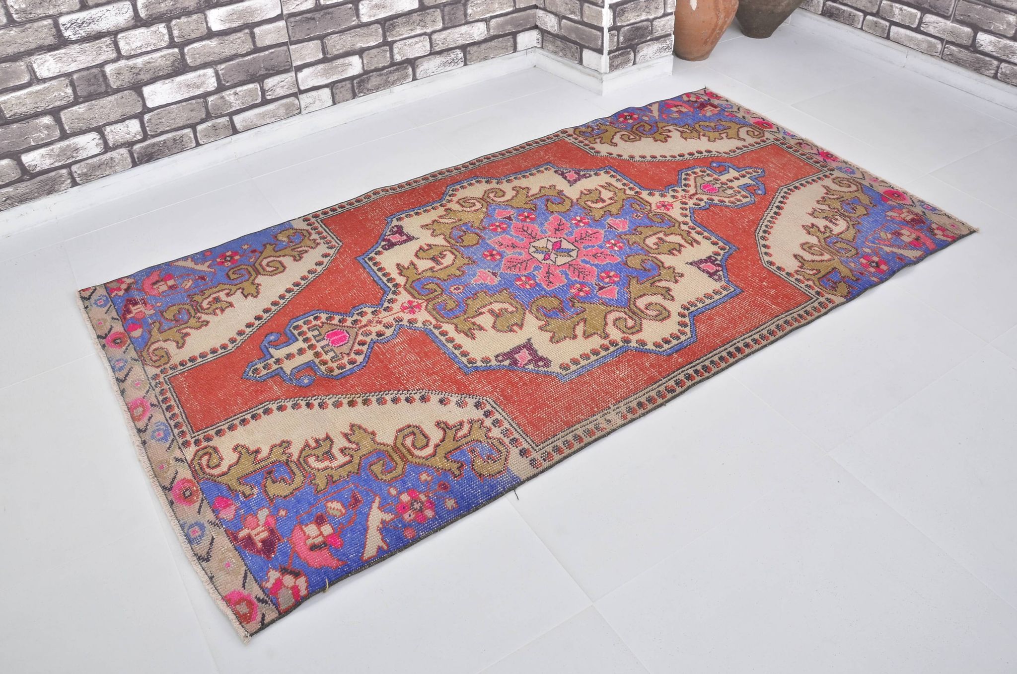 Oushak Handknotted Vintage Carpet sku2586