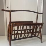 Rattan magazine holder