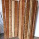 Three-panel screen in natural fibre