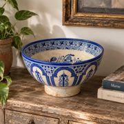 Ancient large Moroccan tarbouche dish from the 19th century.